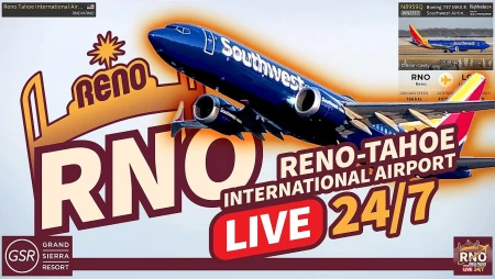 Reno-Tahoe Airport Plane Spotting from Grand Sierra Resort