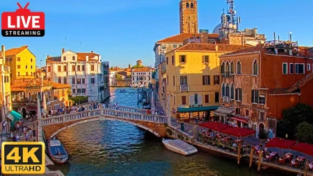 Live of Ponte delle Guglie in Venice