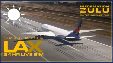 LAX Airport with Real ATC and ADS-B